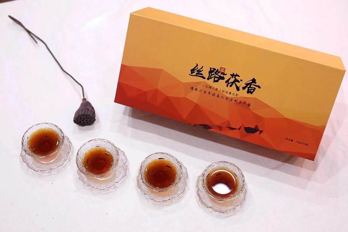 道通天下茯茶 丝路茯香 10克×24袋 礼盒装 免撬茯茶 陕西茯茶