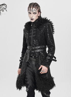DevilFashion哥特风黑色连帽大衣外套CT272