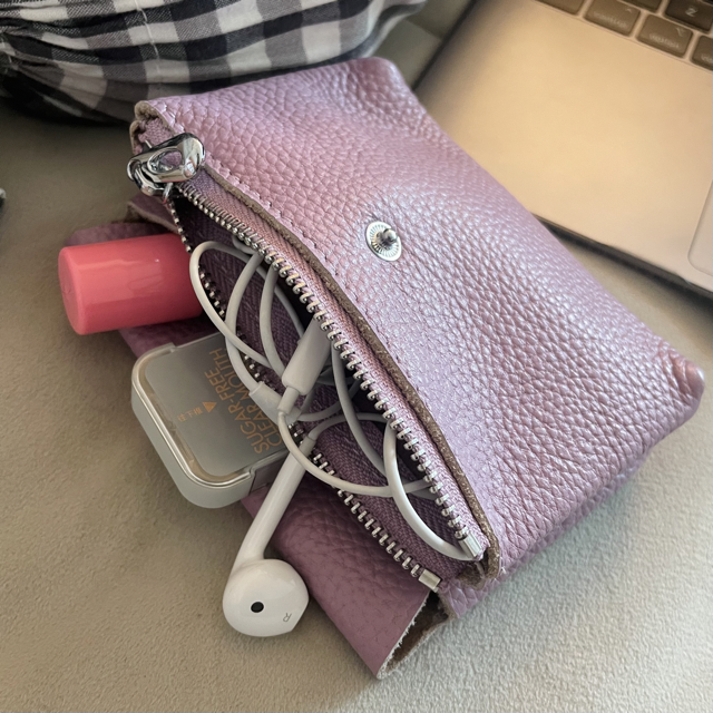 超软头层牛皮女款真皮零钱硬币包简约迷你收纳包