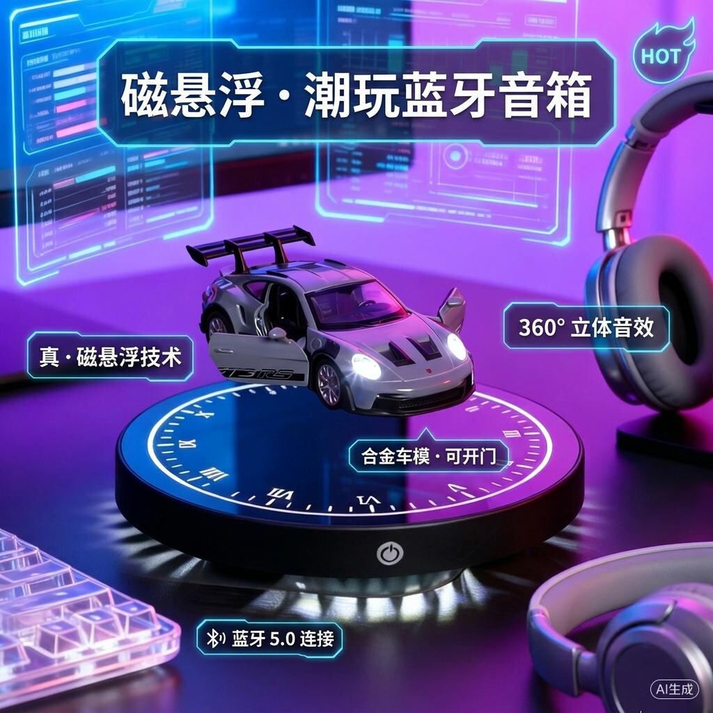 磁悬浮保时捷摆件男孩子生日礼物