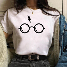 shirt哈利波特霍格沃兹字母卡通百搭女士T恤短袖 Potter Harry