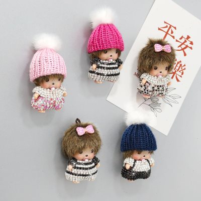 可爱卡通蒙奇奇冰箱贴磁贴3d立体公仔留言照片贴创意磁铁家居装饰