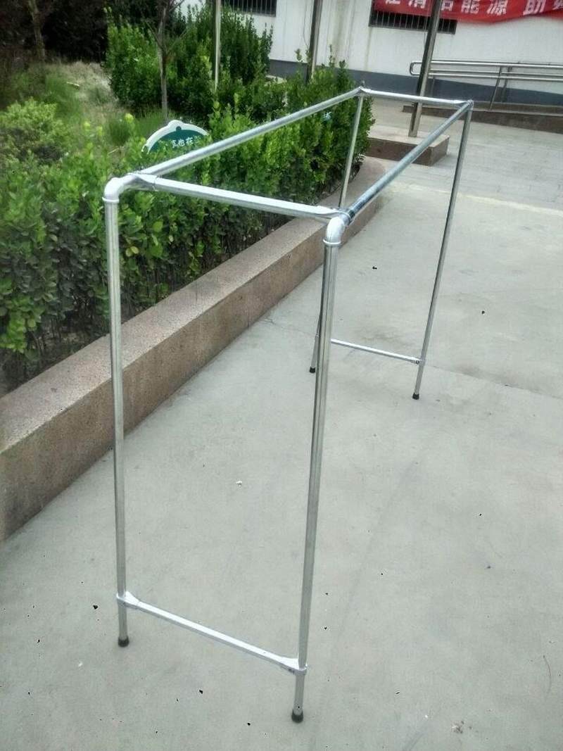 衣服挂晒衣架多功能衣架子阳台晾衣架自来水管铁管晾衣架挂落地