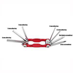 自行车修理工具6合一多功能组合工具装车折叠工具修车工具内六角