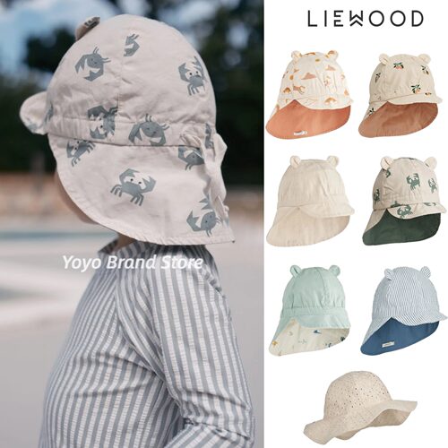 Liewood儿童防晒帽护颈帽