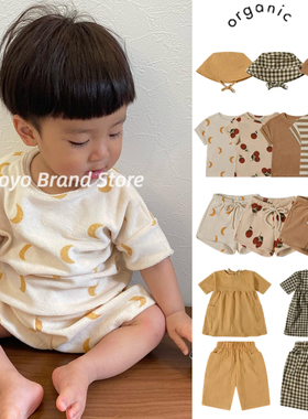 6折现货正品23春夏Organic zoo宝宝儿童短袖包屁衣连衣裙套装纯棉
