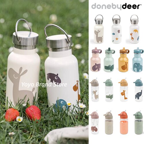 Donebydeer儿童不锈钢PP吸管杯