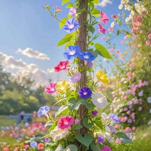 小院阳台盆栽牵牛花种子开花漂亮
