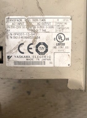 SGDM-75ADA.7500W安川伺服驱动器现货 议价