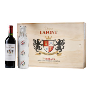 法国进口方特城堡干红葡萄酒750ml 6瓶木箱整箱装