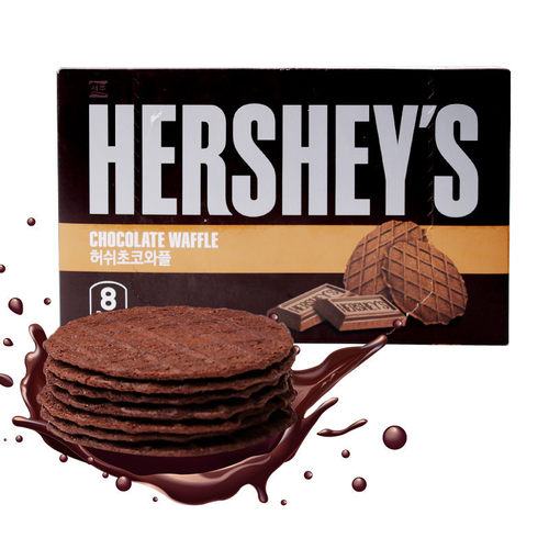 【韩国进口】HERSHEYS/好时 浓厚巧克力华夫瓦夫薄脆饼干 146g