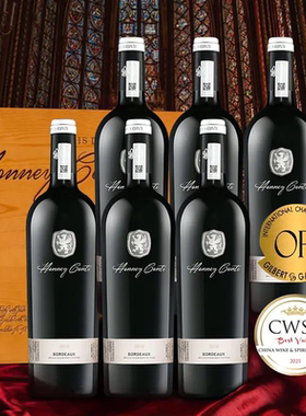 法国原装进口霍尼康帝天堂酒窖九号干红葡萄酒14.5度750ml*6瓶