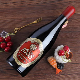 送礼佳品750ML 进口法国礼盒装 皇爵1688干红葡萄酒原装 红酒原装