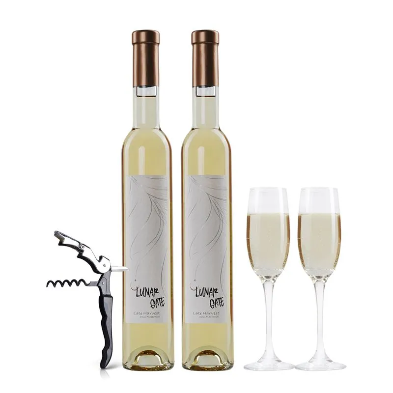 意大利DOC级别月亮门塞勒涅晚收甜白葡萄酒375ml*2瓶 送杯+开瓶器