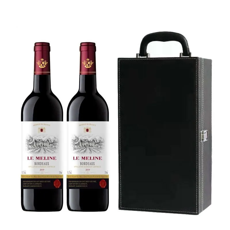 法国原酒进口 慕里磨坊干红葡萄酒750ml*2瓶礼盒装 12.6度AOC