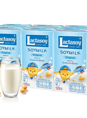 Lactasoy/力大狮泰国进口原味豆奶125ml*6瓶*3组学生早餐营养奶