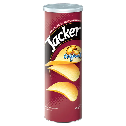 杰克牌（Jacker）马来进口薯片 100g*4 原味*2+烧烤味+蜂蜜黄油味