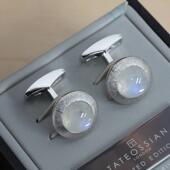 扣男士 袖 钉男友情人节礼物 衬衫 tateossian轻奢纯银月光石法式