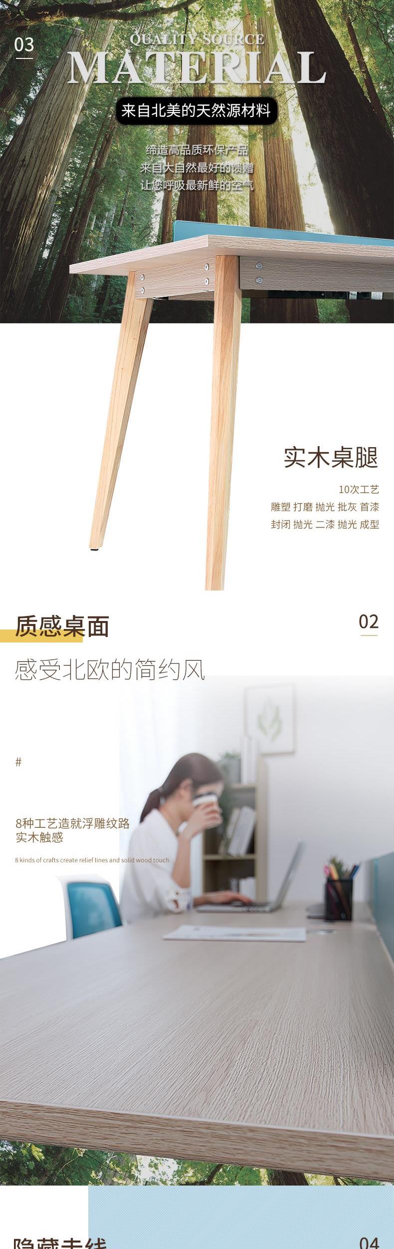 Bàn nhân viên văn phòng nhân viên văn phòng làm việc đơn giản và hiện đại bốn người thẻ nội thất ghế mở bàn ghế kết hợp - Nội thất văn phòng ghế xoay văn phòng giá rẻ
