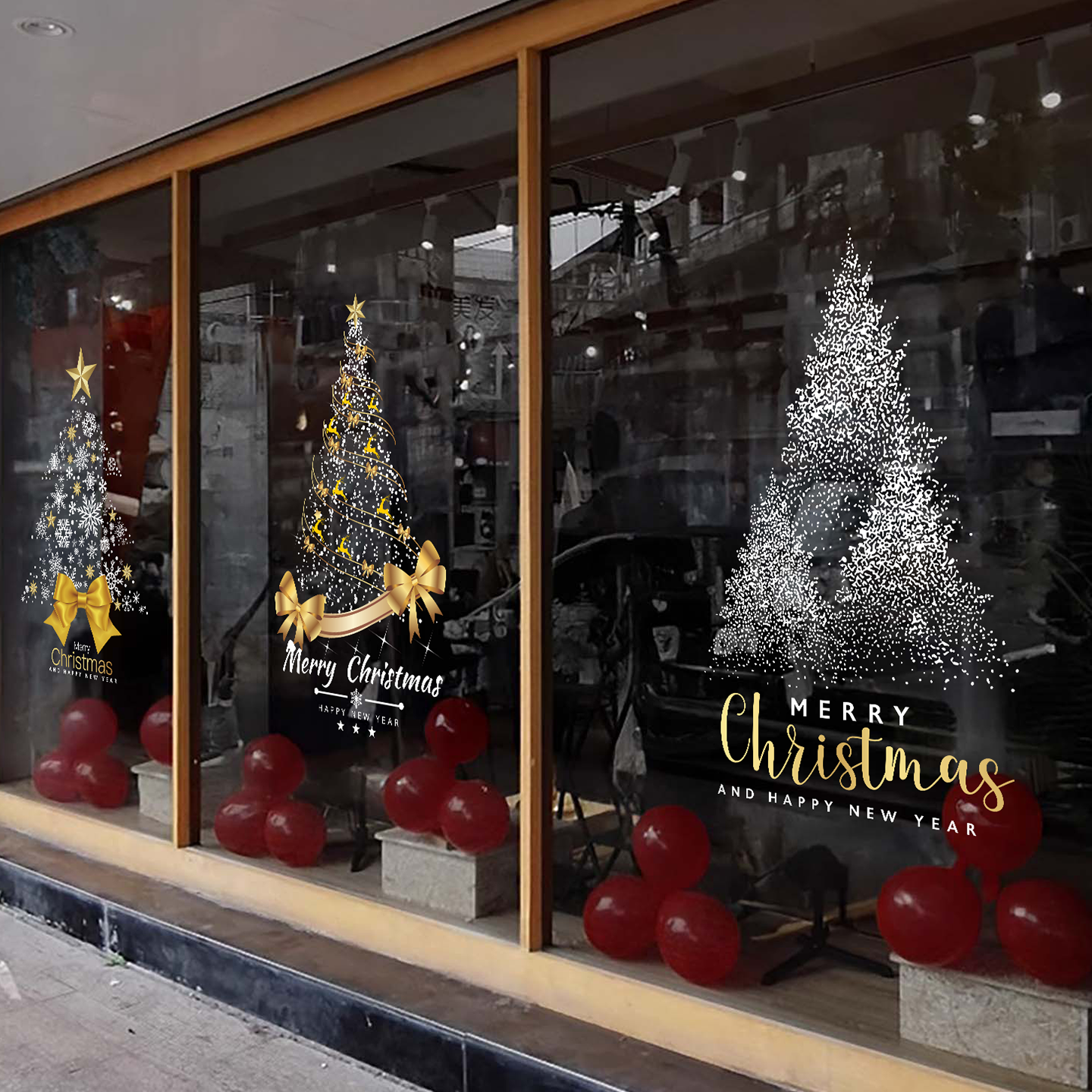 光典2026新年圣诞节装饰品静电贴