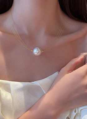 戴雪儿珍珠母贝其他蛇骨链女
