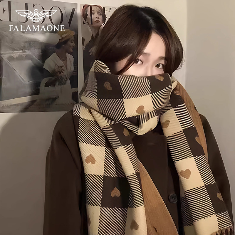 法莱阿玛尼羊绒保暖女士围巾新款