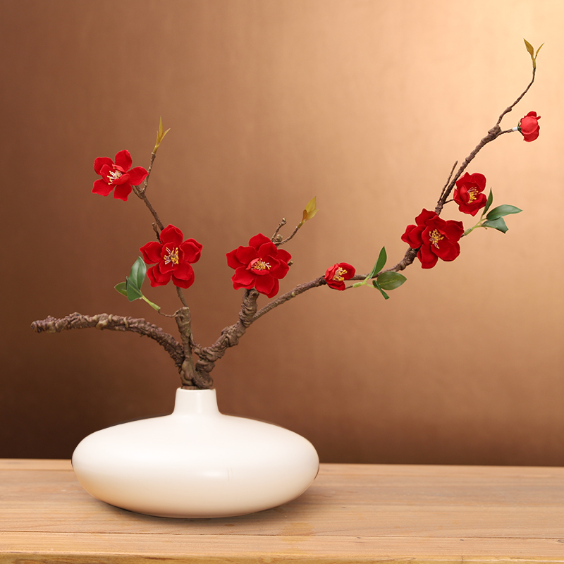 杜鹃花客厅中国花瓶+花禅意