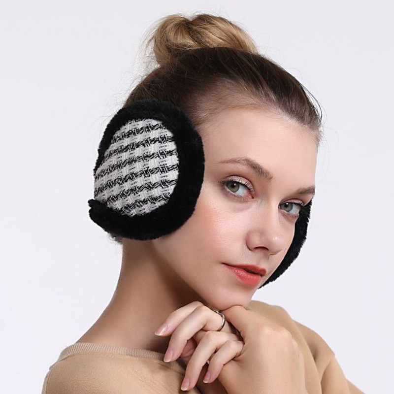 新款韩版冬季后戴式男女折叠耳罩保暖耳套加厚防寒时尚耳暖耳套