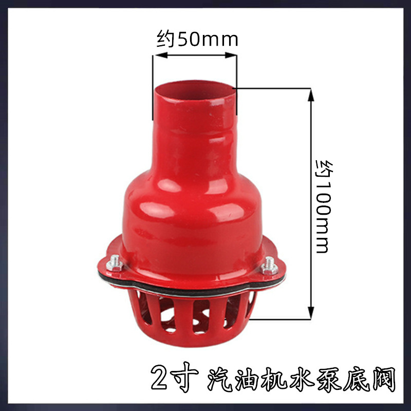 水泵铁底阀2寸3寸4寸自吸泵止回阀铁花篮莲蓬头清水单向过滤