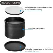 2英寸小号圆形床脚垫柜脚沙发脚家具增高底部橡胶顶部双面胶固定