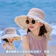 儿童防晒帽夏季 女童蕾丝草帽女宝宝遮阳防紫外线太阳帽渔夫帽沙滩