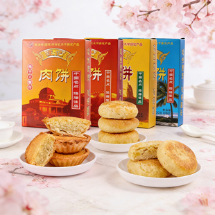厦门鼓浪屿特产汪记馅饼肉饼凤梨酥素饼椰子饼传统糕点小吃2盒