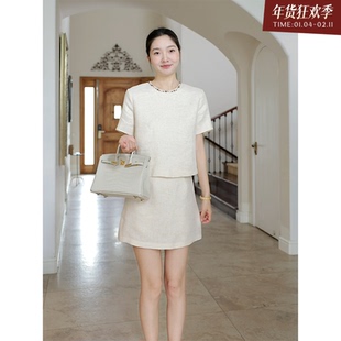 【【年终清仓 售完不补】】亚麻金属丝气质立体花边显瘦上衣a字半