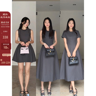 郭九九呢 西装 气质名媛无袖 新款 连衣裙 收腰显瘦背心公主裙夏季