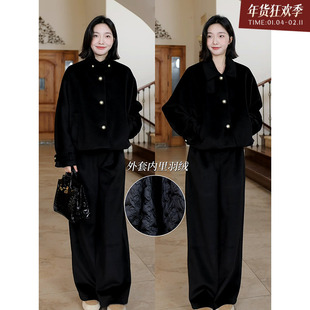 【年终清仓 售完不补】 羽绒毛呢外套女冬季贵气慵懒宽松保暖上衣