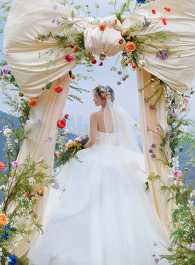 蝴蝶结之门婚纱拍照道具网红装饰