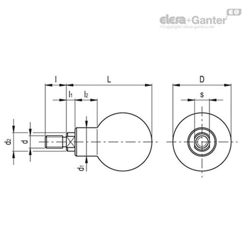 ElesaGanter伊莉莎冈特P.111x球形旋转手柄