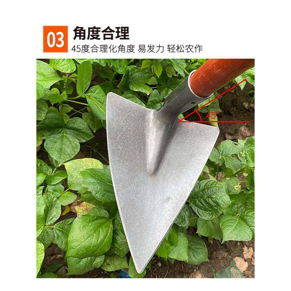 三角锄头农用开沟器挖土松土开荒尖镐头搂沟除草种菜开沟铲起垄锄图片