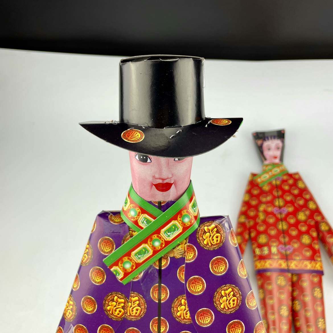 祭祀用品纸扎童男童女清明祭祖纸佣人烧纸上坟五七祭奠亡人周年忌