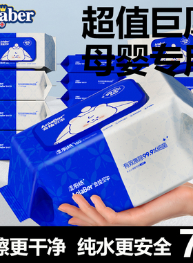 Anlaber安拉贝尔湿厕纸100抽清洁湿巾私处纸巾擦屁屁母婴可用除菌