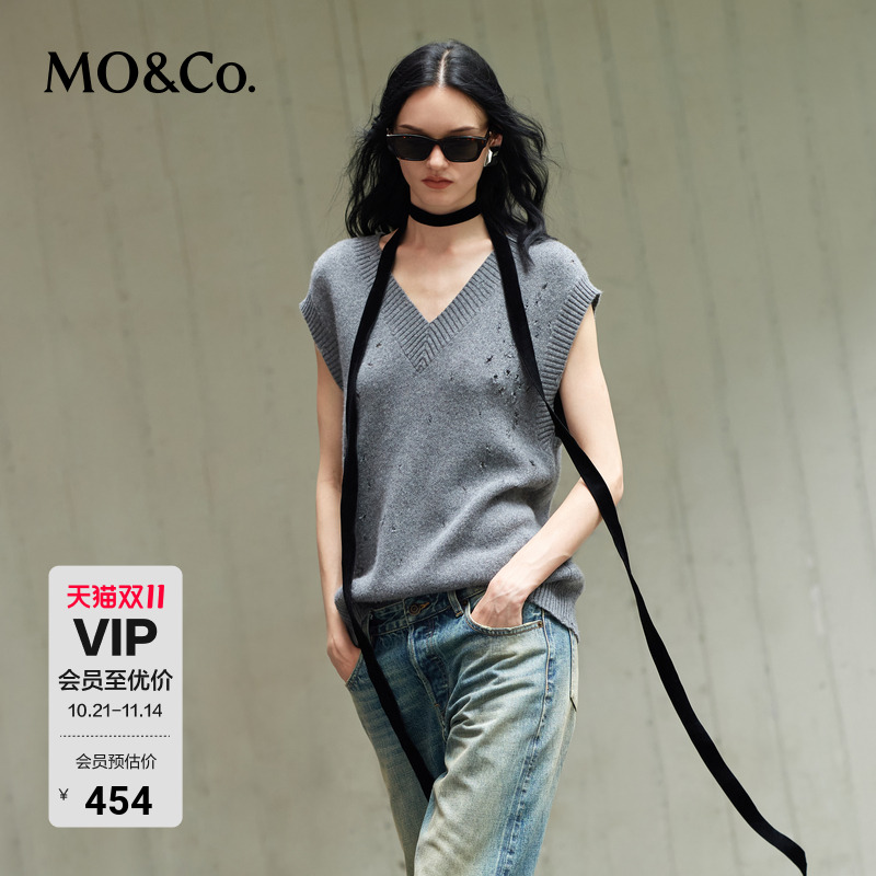 MOCO【绵羊毛×山羊绒】毛衣背心