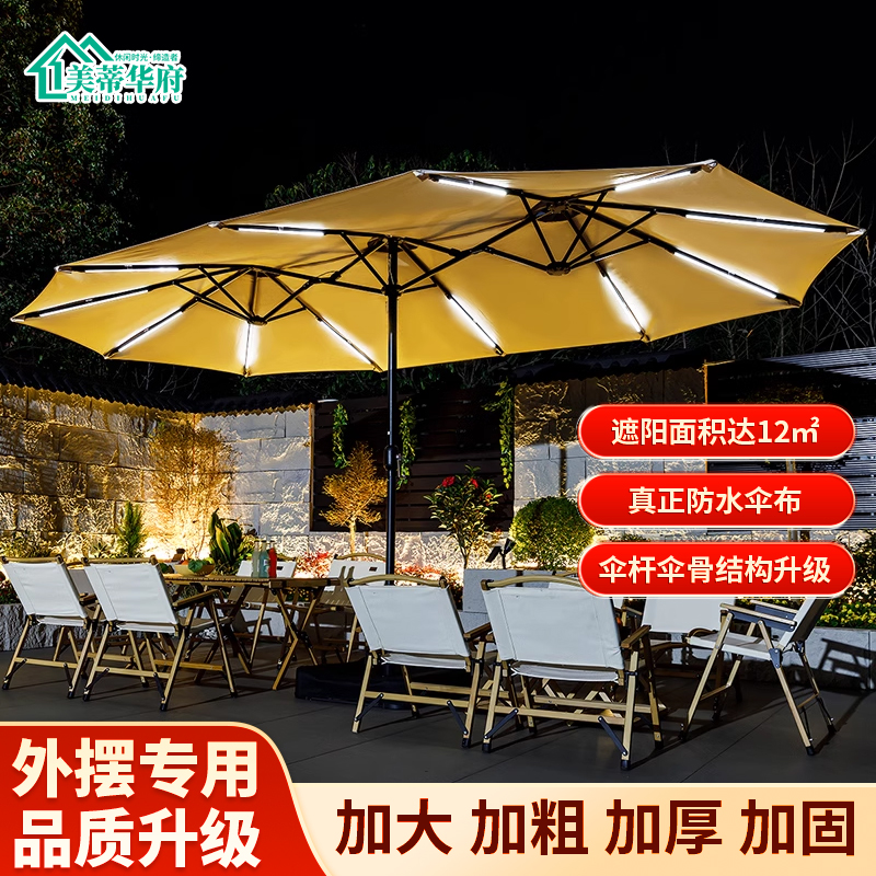 户外遮阳伞中柱伞庭院伞别墅花园