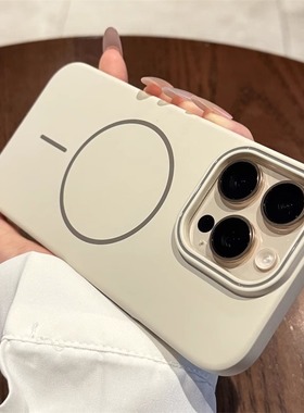 Xike适用苹果16promax手机壳新款iPhone15细圈磁吸磨砂保护套14男女款