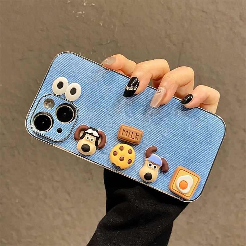 手机壳硅胶卡通饼干掌门狗带手绳