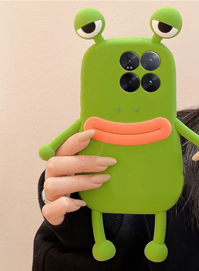 适用小米15spro手机壳15ultra卡通14立体13x青蛙12s香肠嘴11搞怪10丑萌9趣味8绿色civi4硅胶mix4软壳mi手机套