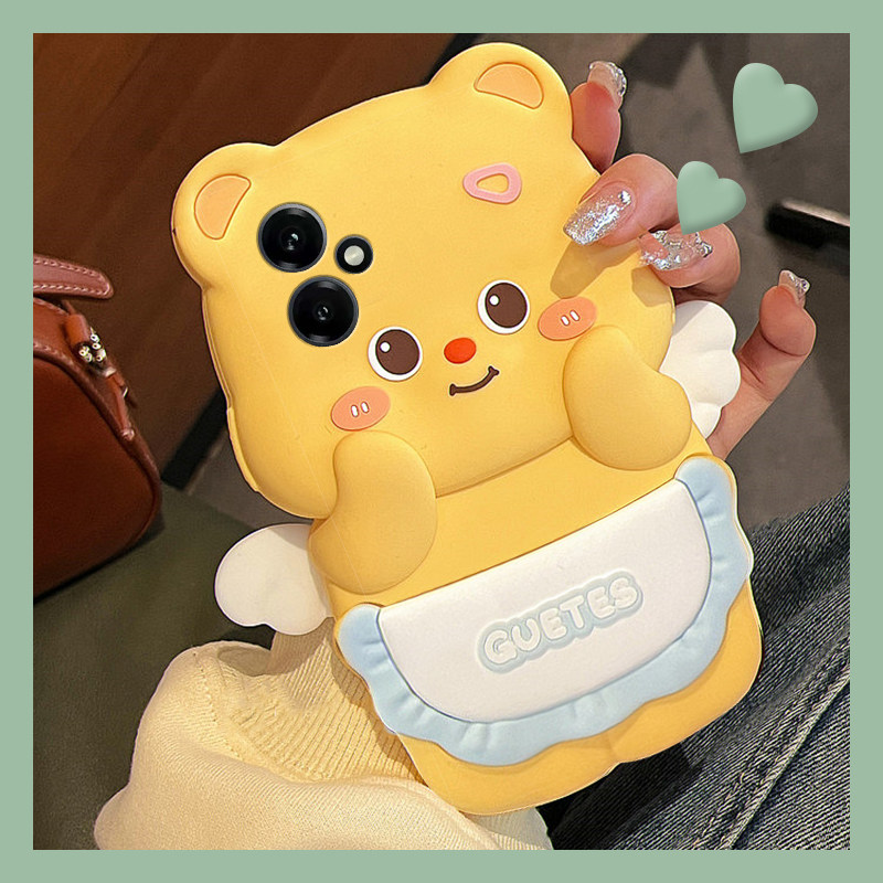 手机壳硅胶卡通呆萌天使黄油小熊