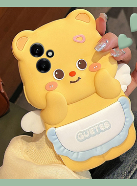 适用华为荣耀畅玩70plus手机壳x70i卡通power立体400天使300ultra黄油100pro+小熊90gt软萌80se十honor可爱女
