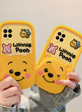 适用华为nova14手机壳novo13ultra活力版12pro卡通11se立体10z小蜜蜂9维尼熊8可爱7i动漫6se黄色5趣味4硅胶软