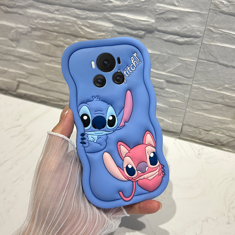 手机壳硅胶卡通呆萌波浪纹史迪仔