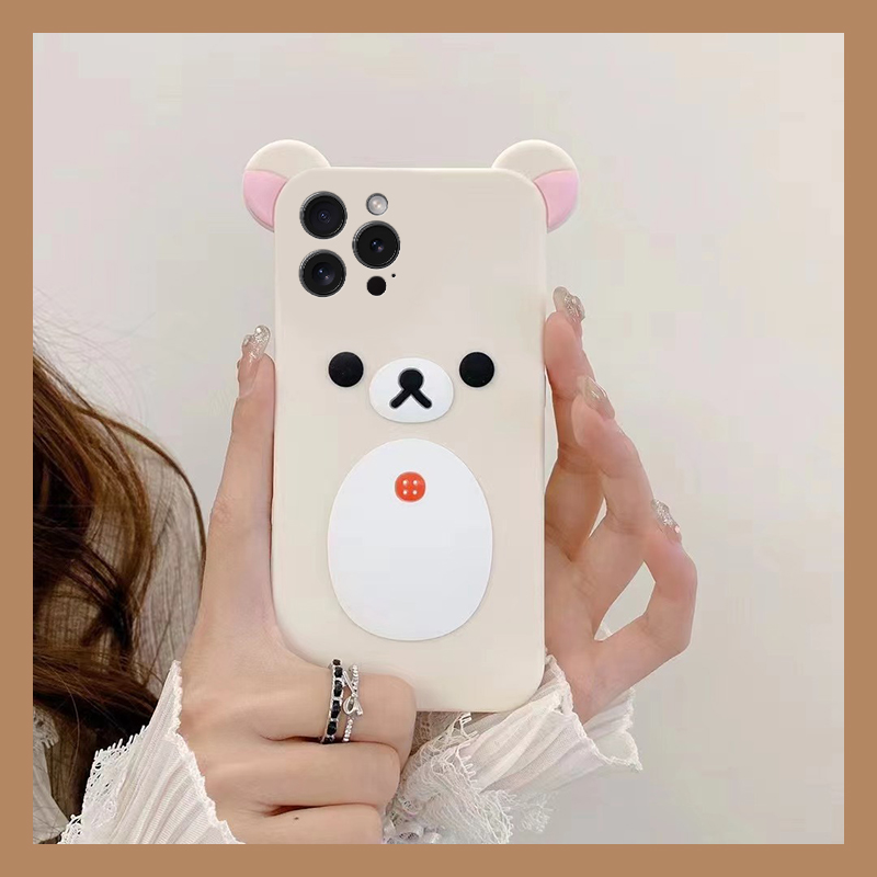 手机壳硅胶卡通可爱呆萌轻松熊小熊
